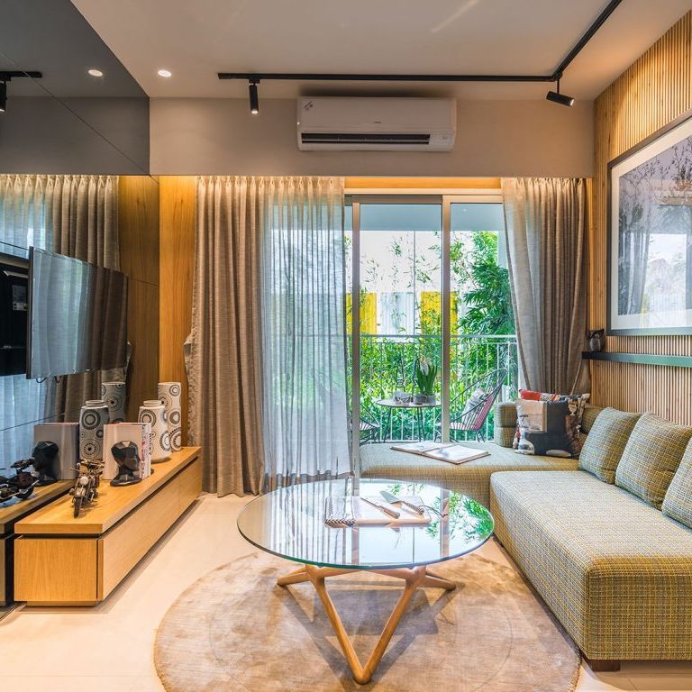 Warm, freshly cleaned residential living room with natural light